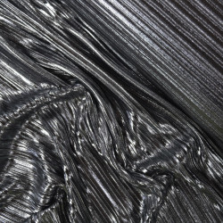 Tissu plissé Lina - Argent - Calissone