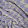 Lainage pied de poule double face - Mauve / écru - Calissone