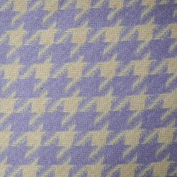 Lainage pied de poule double face - Mauve / écru - Calissone
