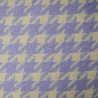 Lainage pied de poule double face - Mauve / écru - Calissone