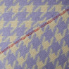 Lainage pied de poule double face - Mauve / écru - Calissone