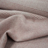 Double -sided tartan woolen - old pink / ecru - Calissone
