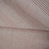 Double -sided tartan woolen - old pink / ecru - Calissone