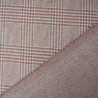 Lainage tartan double face - Vieux rose / écru - Calissone