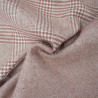 Lainage tartan double face - Vieux rose / écru - Calissone