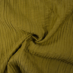 Tissu plissé froissé - Safran - Calissone