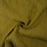 Tissu plissé froissé - Safran - Calissone