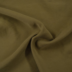 Viscose unie peau de pêche - Vert kaki - Calissone