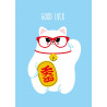 Good Luck with Maneki Neko Postcard - Calissone