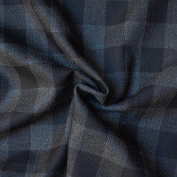 Vichy Tartan woolen - Anthracite gray - Calissone