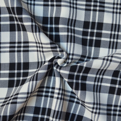 Double -sided tartan woolen - white - Calissone