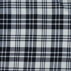 Lainage tartan double face - Blanc - Calissone