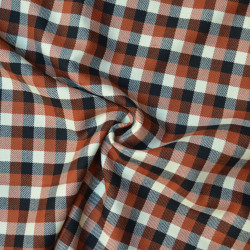Vichy Tartan wool - Cinnamon - Calissone