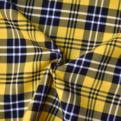 Lainage tartan double face - Jaune - Calissone