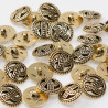Bouton à queue ajouré 22mm - Doré - Calissone