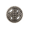 Bouton à queue ajouré 22mm - Argent vieillit - Calissone