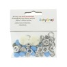 Bouton pression jersey BabySnap® rond métal - Calissone