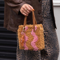 Kit de sac fourre-tout tissé - Vagues blush et caramel - Craft Club - Calissone