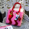 Kit de sac fourre-tout tissé - Vagues rose et rouge  - Craft Club - Calissone