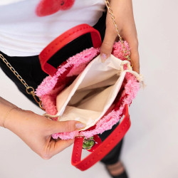 Woven Tote Bag Kit - Pink and Red Waves - Craft Club - Calissone