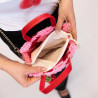 Woven Tote Bag Kit - Pink and Red Waves - Craft Club - Calissone