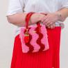 Woven Tote Bag Kit - Pink and Red Waves - Craft Club - Calissone