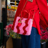 Woven Tote Bag Kit - Pink and Red Waves - Craft Club - Calissone