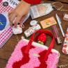 Woven Tote Bag Kit - Pink and Red Waves - Craft Club - Calissone