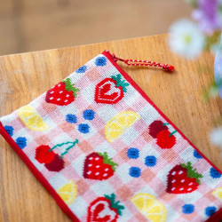 Embroidery Pouch Kit - Fruit Market - Craft Club - Calissone