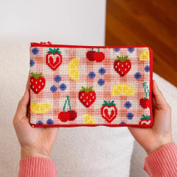 Embroidery Pouch Kit - Fruit Market - Craft Club - Calissone