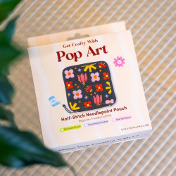 Kit de Pochette broderie - Pétales pop art - Craft Club - Calissone