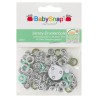 Bouton pression jersey BabySnap® anneau métal - Calissone