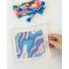 Kit de Broderie étui à lunettes - Pastel waves - Unwind Studio - Calissone