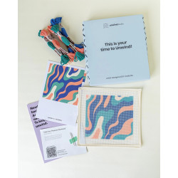 Kit de Broderie étui à lunettes - Pastel waves - Unwind Studio - Calissone