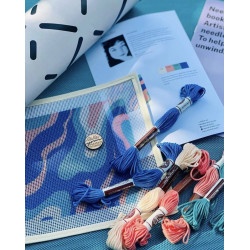 Kit de Broderie étui à lunettes - Pastel waves - Unwind Studio - Calissone