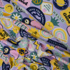 Jersey coton Patchs funs - Lilas - Calissone