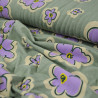 Jersey coton Abstract flower - Vert menthe - Calissone