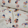 Jersey coton Dogs à roulette - Blanc cassé - Calissone