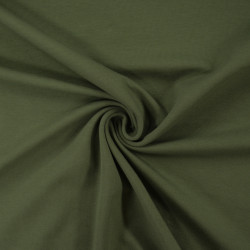 Plain cotton jersey - Forest green - Calissone