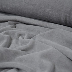 Jersey éponge uni - Gris souris - Calissone