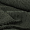 Tissu plissé froissé - Vert pin - Calissone