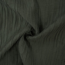 Tissu plissé froissé - Vert pin - Calissone