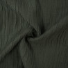 Tissu plissé froissé - Vert pin - Calissone
