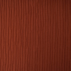 Tissu plissé froissé - Brique - Calissone