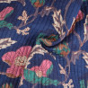 Double-sided quilted Block print - Blue Flower - Calissone