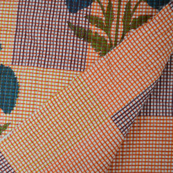 Matelassé double face Block print - Patchwork Flower - Calissone