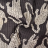 Double-sided quilted Block print - Little Tigre Antracite gray - Calissone
