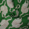 Double-sided quilted Block print - Little Tigre Gray green - Calissone