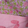 Double-sided quilted Block print - Rose bush - Calissone