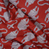 Indian fabric Red Tiger - Calissone